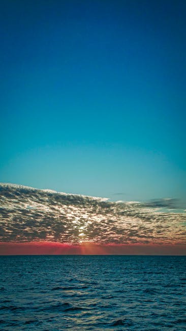 赞齐巴尔夕阳天空海洋静谧美景