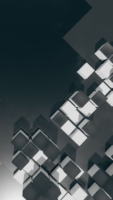 Minimalist 3D Render Of Abstract Geometric Cubes In Grayscale Tones. wallpaper preview
