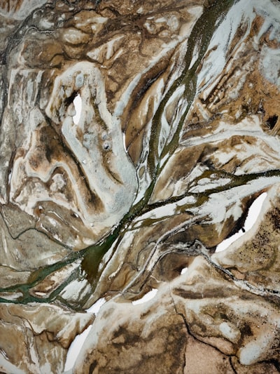 Aerial View Of A River Delta With Branching Streams wallpaper preview