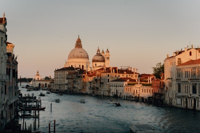 Venice Grand Canal And Santa Maria Della Salute At Sunset. wallpaper preview