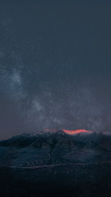 A Breathtaking View Of A Starry Night Sky Illuminating A Serene Mountain Range. wallpaper preview