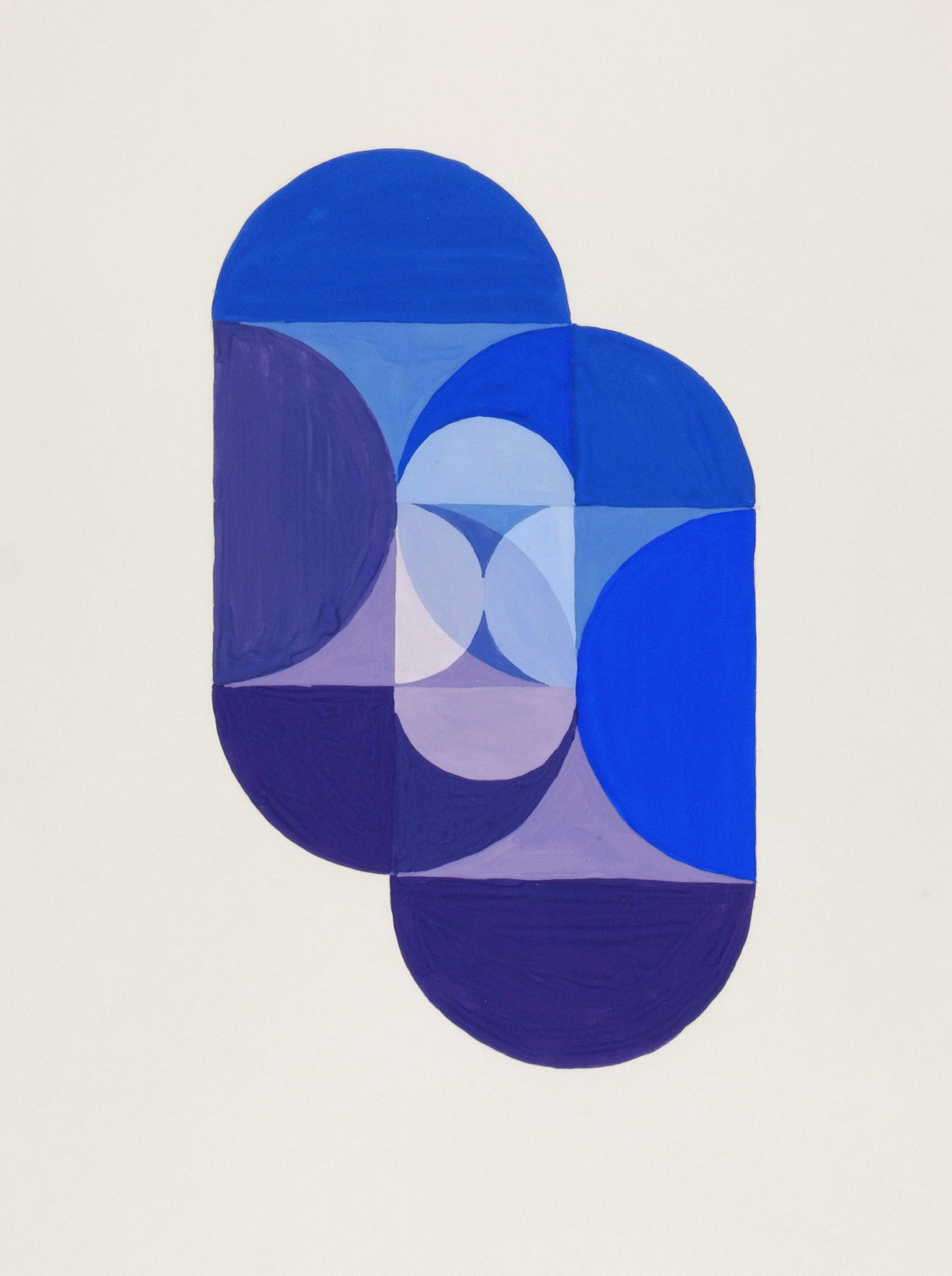Joseph Schillinger, Key Blue (from Series, The Mathematical Basis Of The Arts), Ca. 1934, Tempera On Paper, 12 X 9 In. (30.5 X 22.9 Cm), Smithsonian American Art Museum, Gift Of Mrs. Joseph Schillinger, 1966.39.3 HD mobile wallpaper