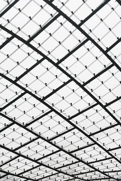 Modern Architectural Glass Roof With A Geometric Grid. wallpaper preview