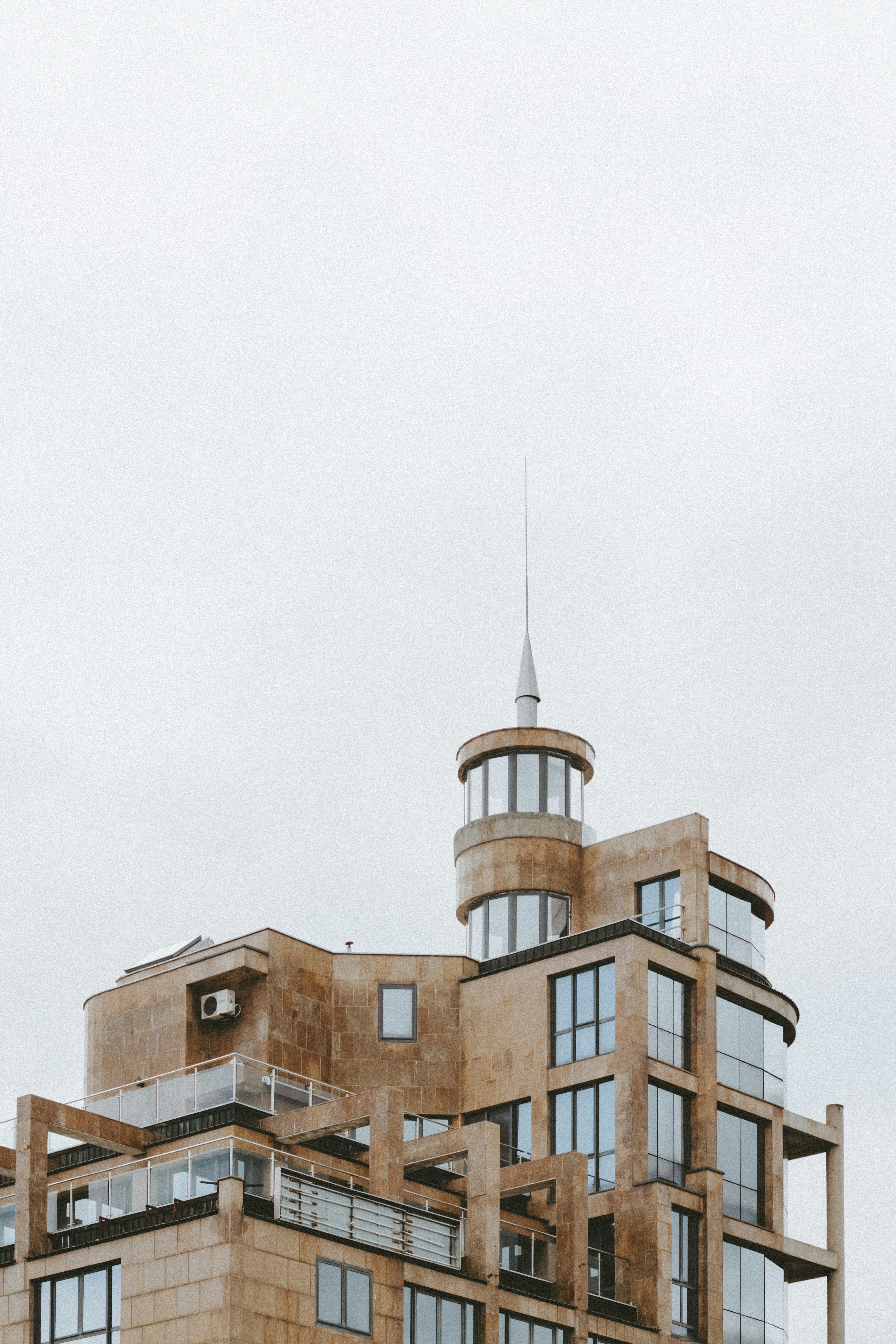 Modern Building With Unique Architectural Design HD mobile wallpaper