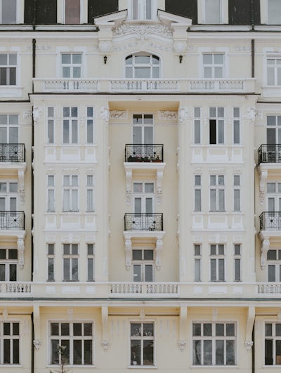 Ornate Cream-colored Building With Many Windows wallpaper preview