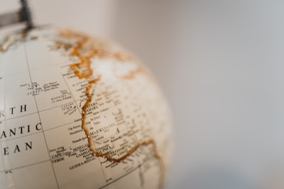A Vintage Globe Showing The North Atlantic Ocean And Continents. wallpaper preview