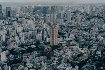 Dense Urban Landscape With Towering Skyscrapers. wallpaper preview