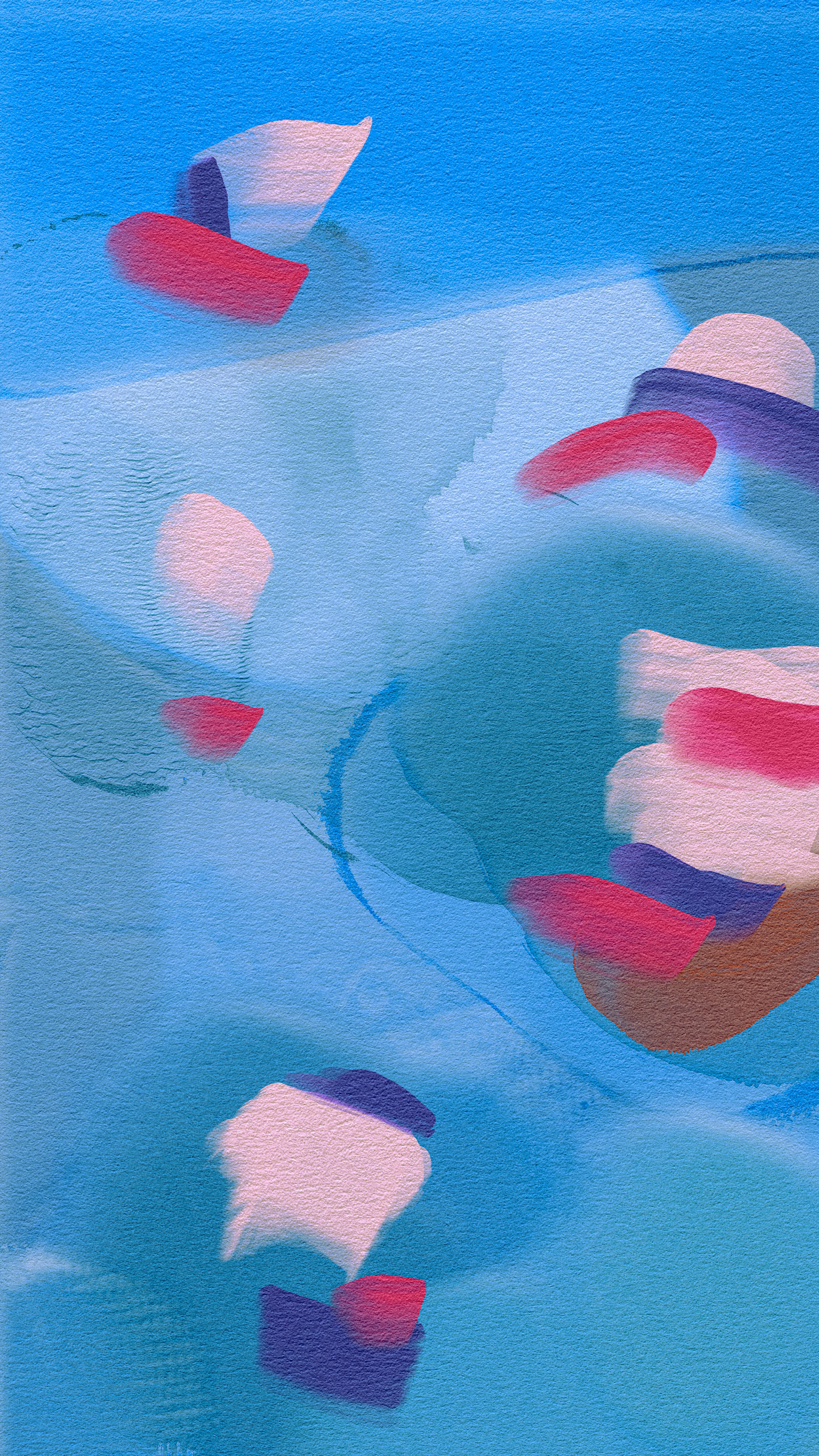 Dynamic Abstract Artwork Featuring Flowing Blue And Red Tones, Conveying Motion And Emotion. HD mobile wallpaper