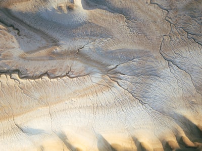Abstract Aerial View Of Dry, Cracked Desert Land Formations. wallpaper preview