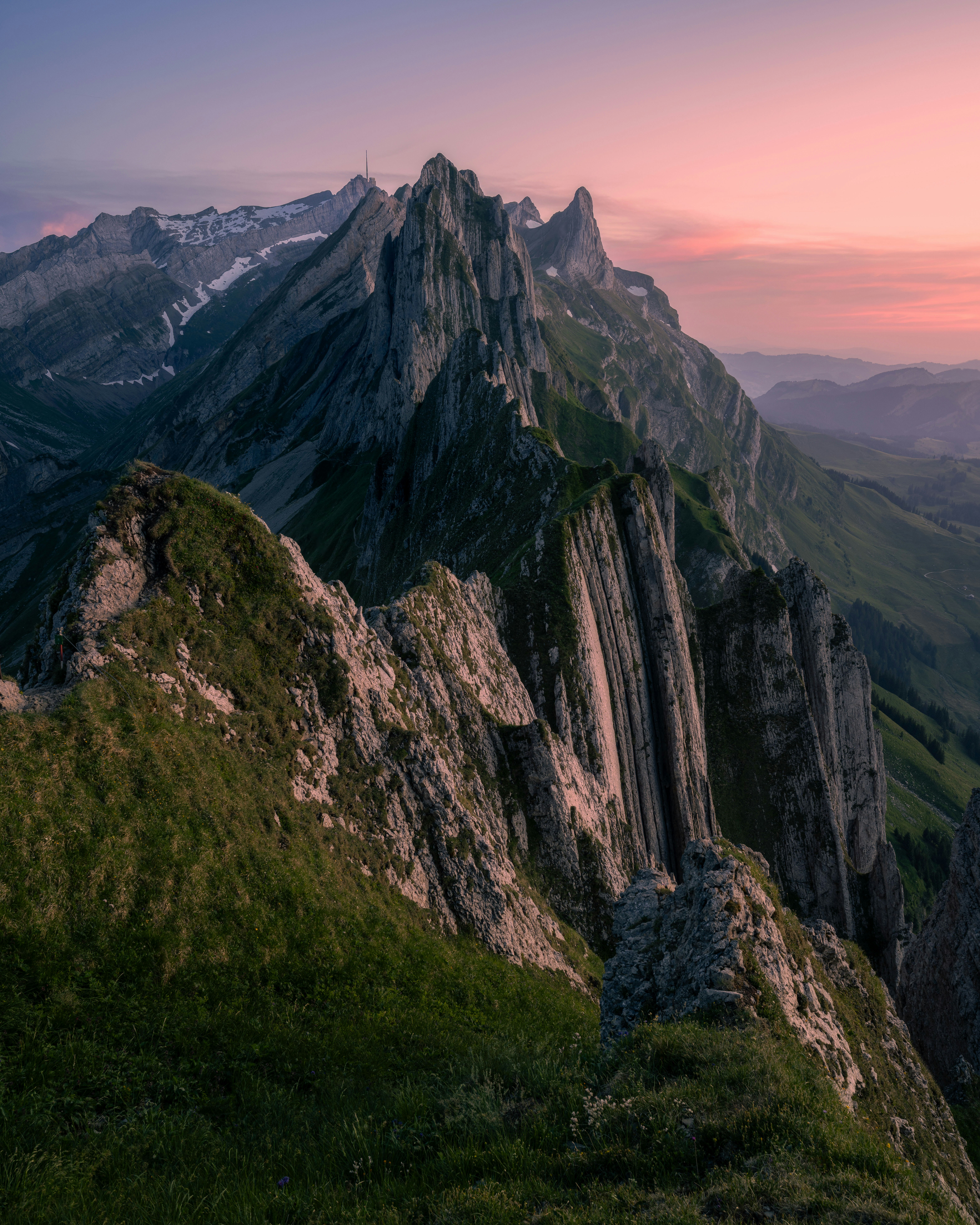 The View From Schäfler Is One Of Switzerland's Most Iconic Landscapes. You'd Think There's Nothing New Left To See. But Every Time I Return To This Place, It Feels Different. The Changing Light, The Colors, The Mood. Every Sunset Tells Its Own Story. Sometimes, The Greatest Adventures Aren't About Finding New Places, But About Seeing Familiar Ones With New Eyes. HD mobile wallpaper