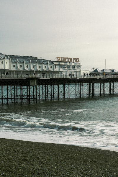Brighton Pier On An Overcast Day In Brighton, United Kingdom wallpaper preview