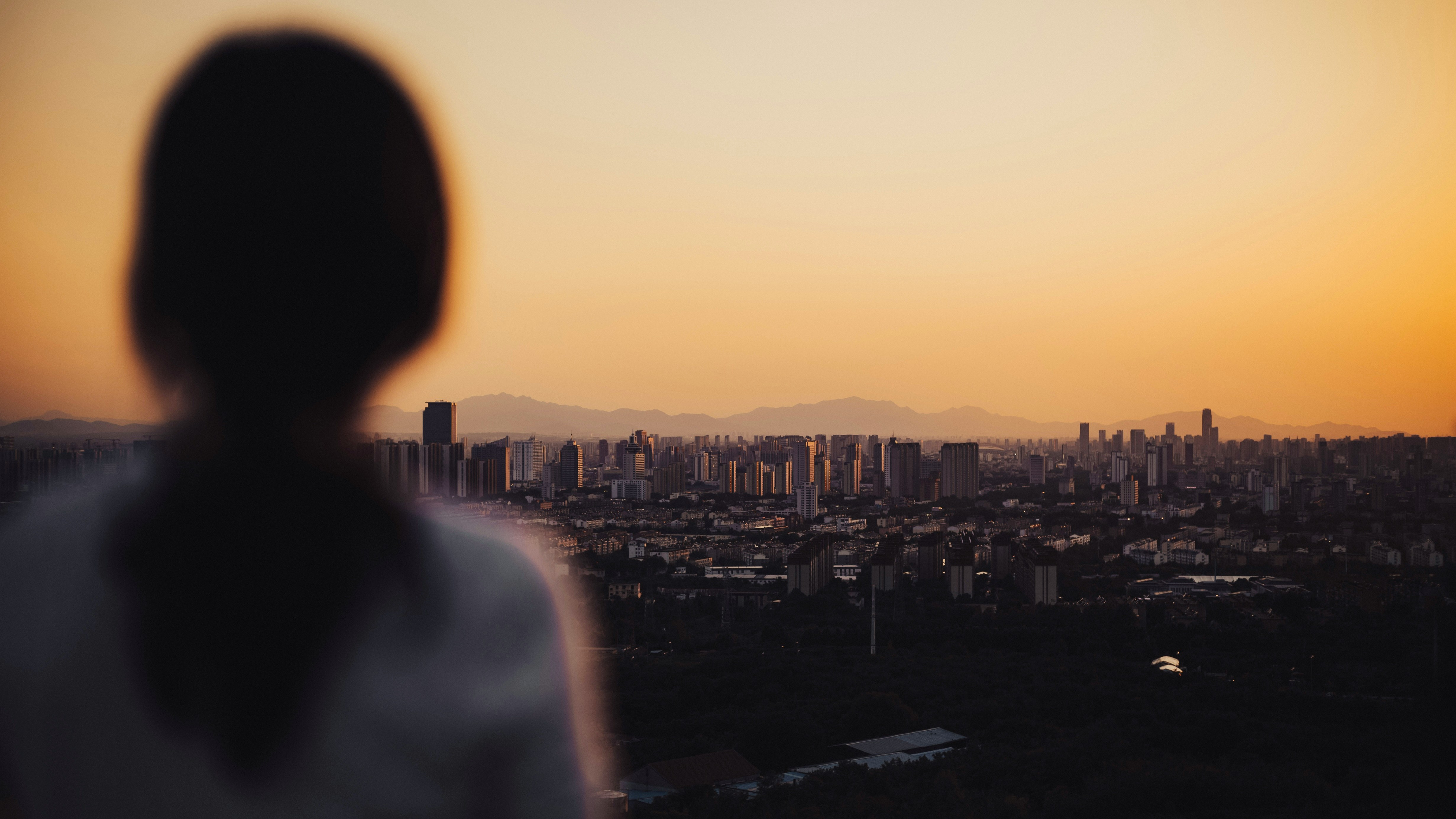 Watching The City Fade Into Gold HD mobile wallpaper