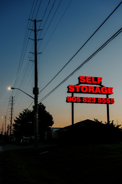 A Self Storage Led Sign In The Suburbs wallpaper preview