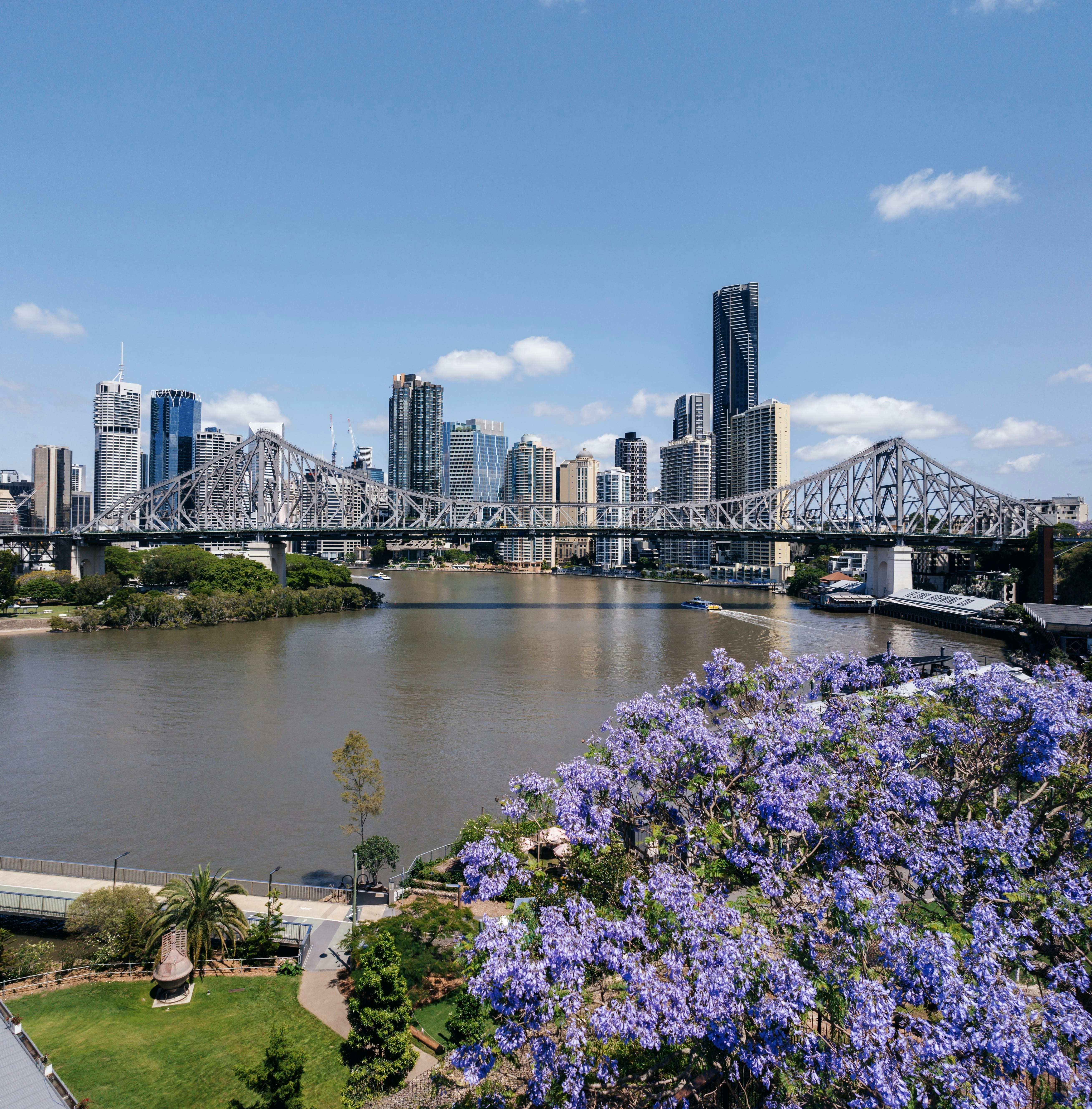 View Of Story Bridge From Wilson's Lookout HD mobile wallpaper