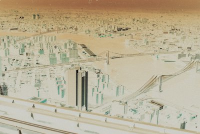 高空俯視曼哈頓與布魯克林橋橫跨東河桌布預覽