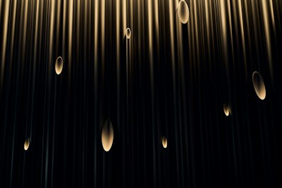 暗雾金光雨，漂浮椭光壁纸预览