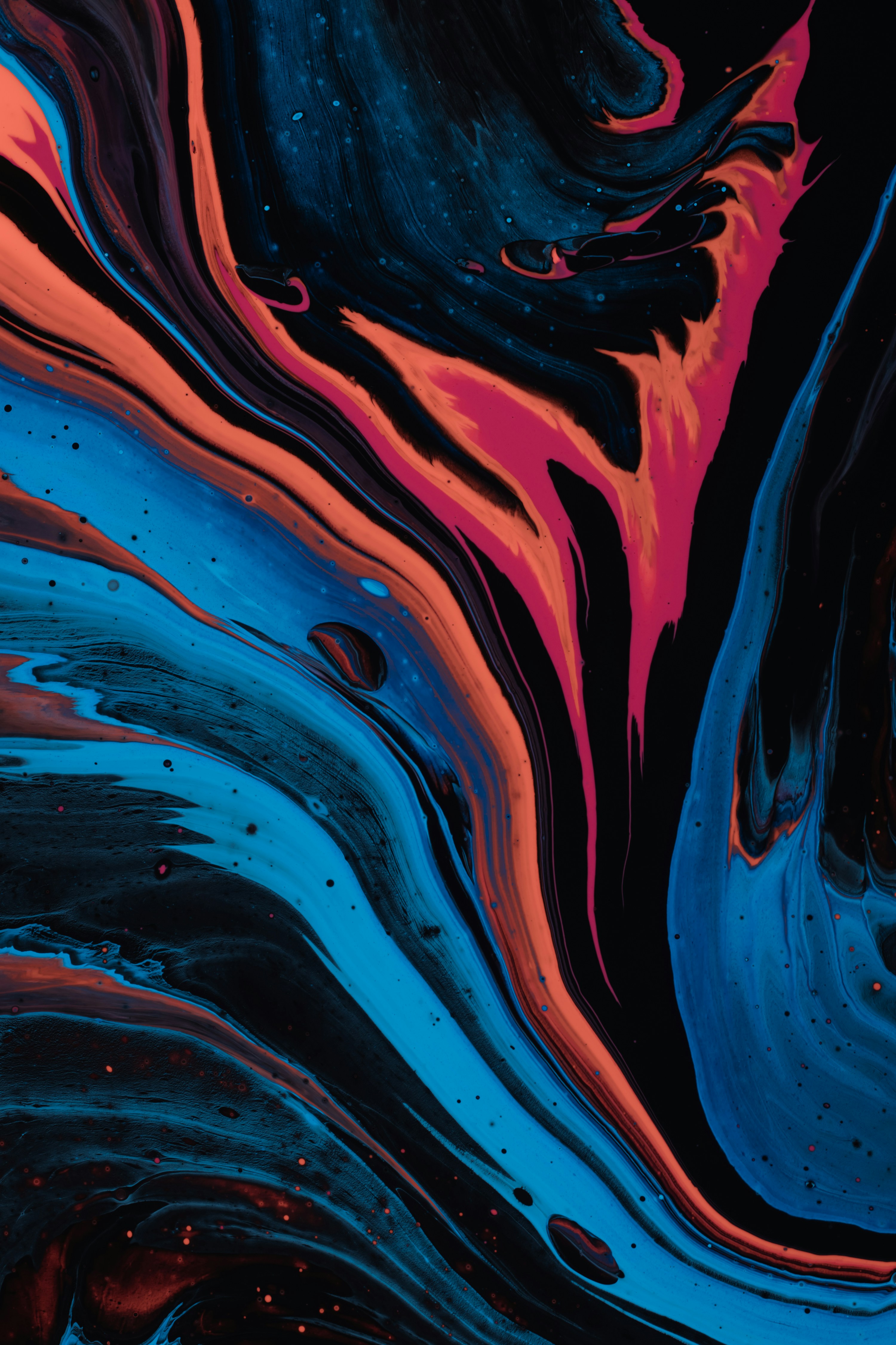 Blue White And Red Abstract Painting HD mobile wallpaper