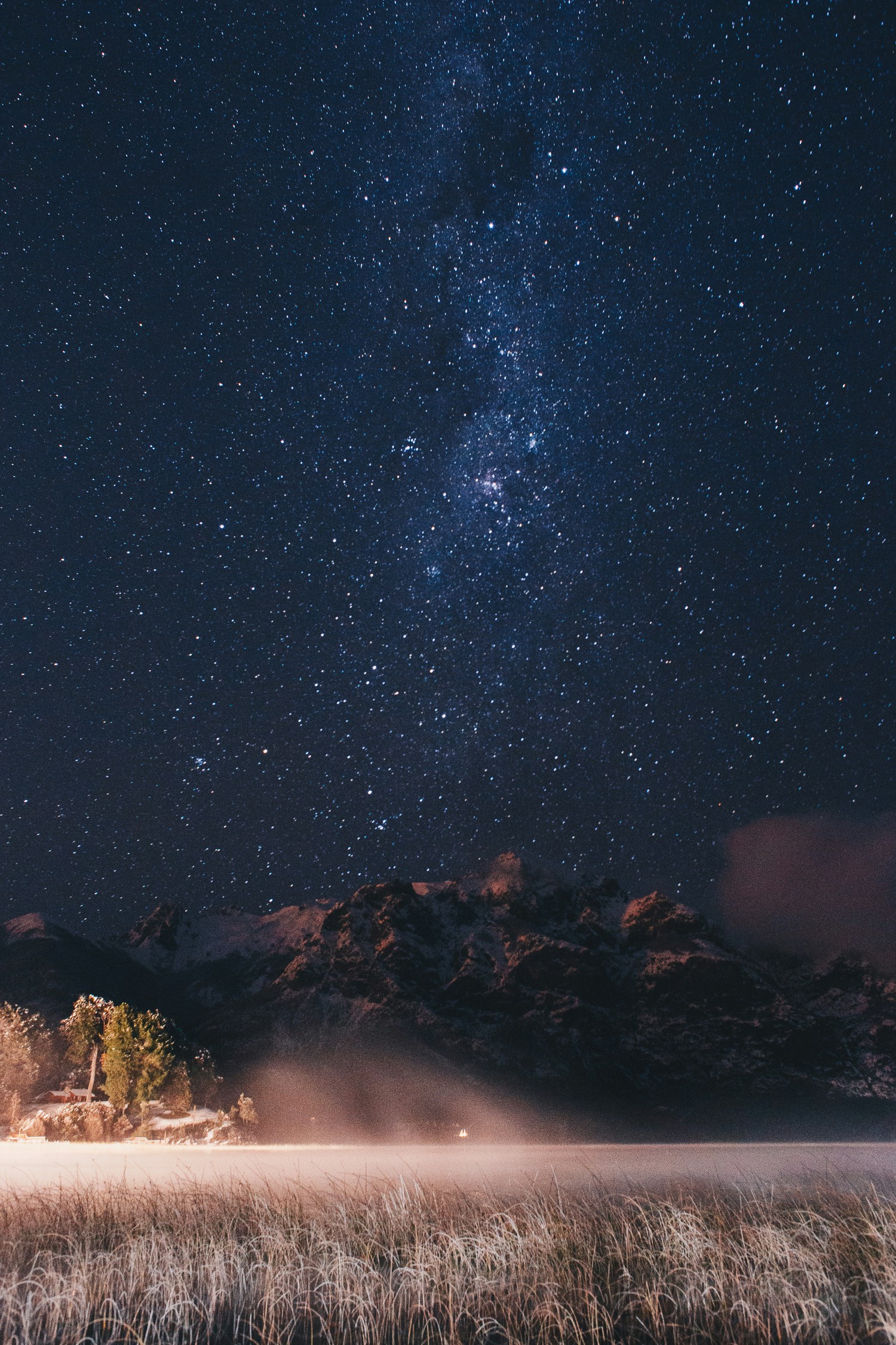Stars In The Patagonian Lake HD mobile wallpaper