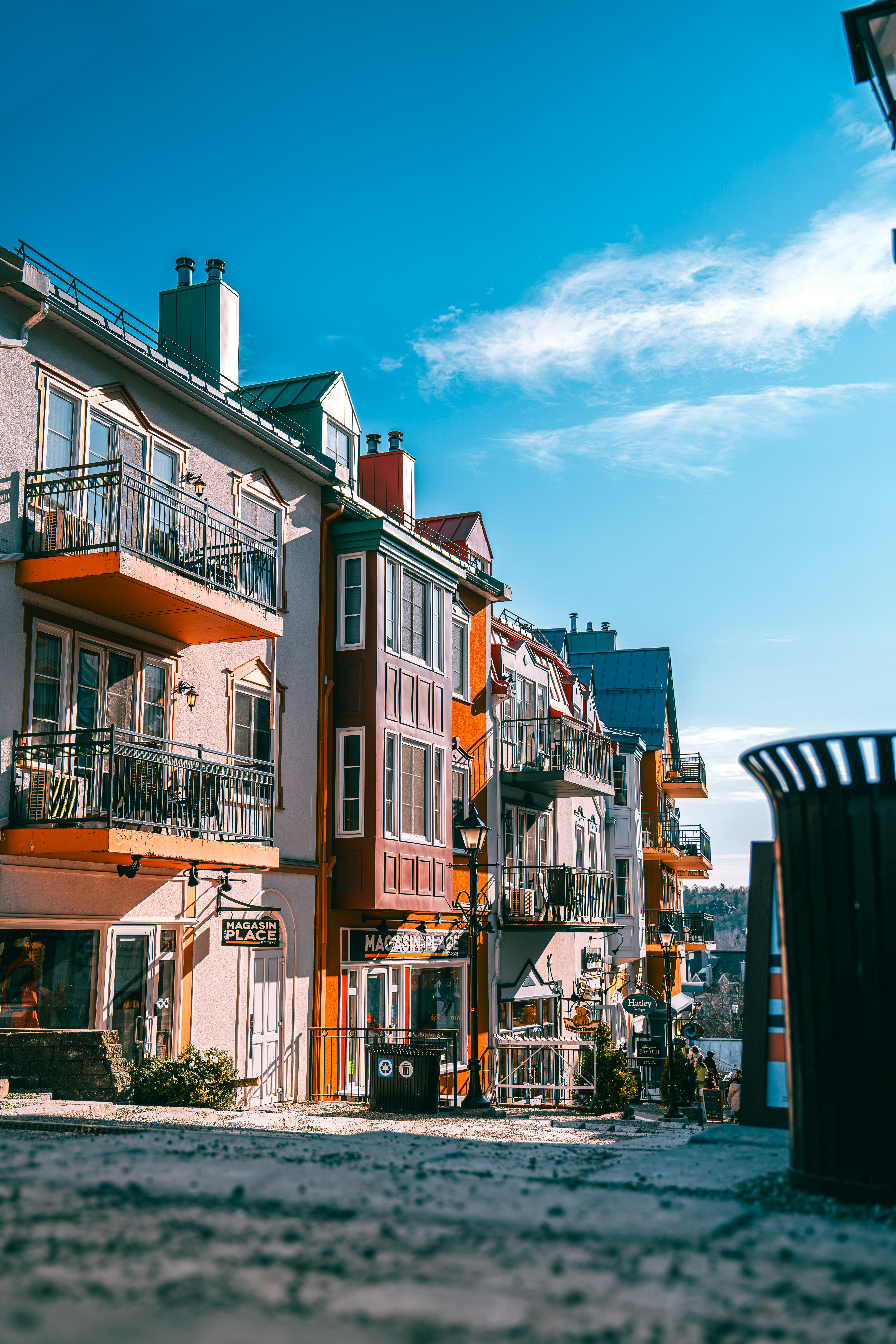 A Row Of Multi - Story Buildings With Balconies And Balconies On HD mobile wallpaper