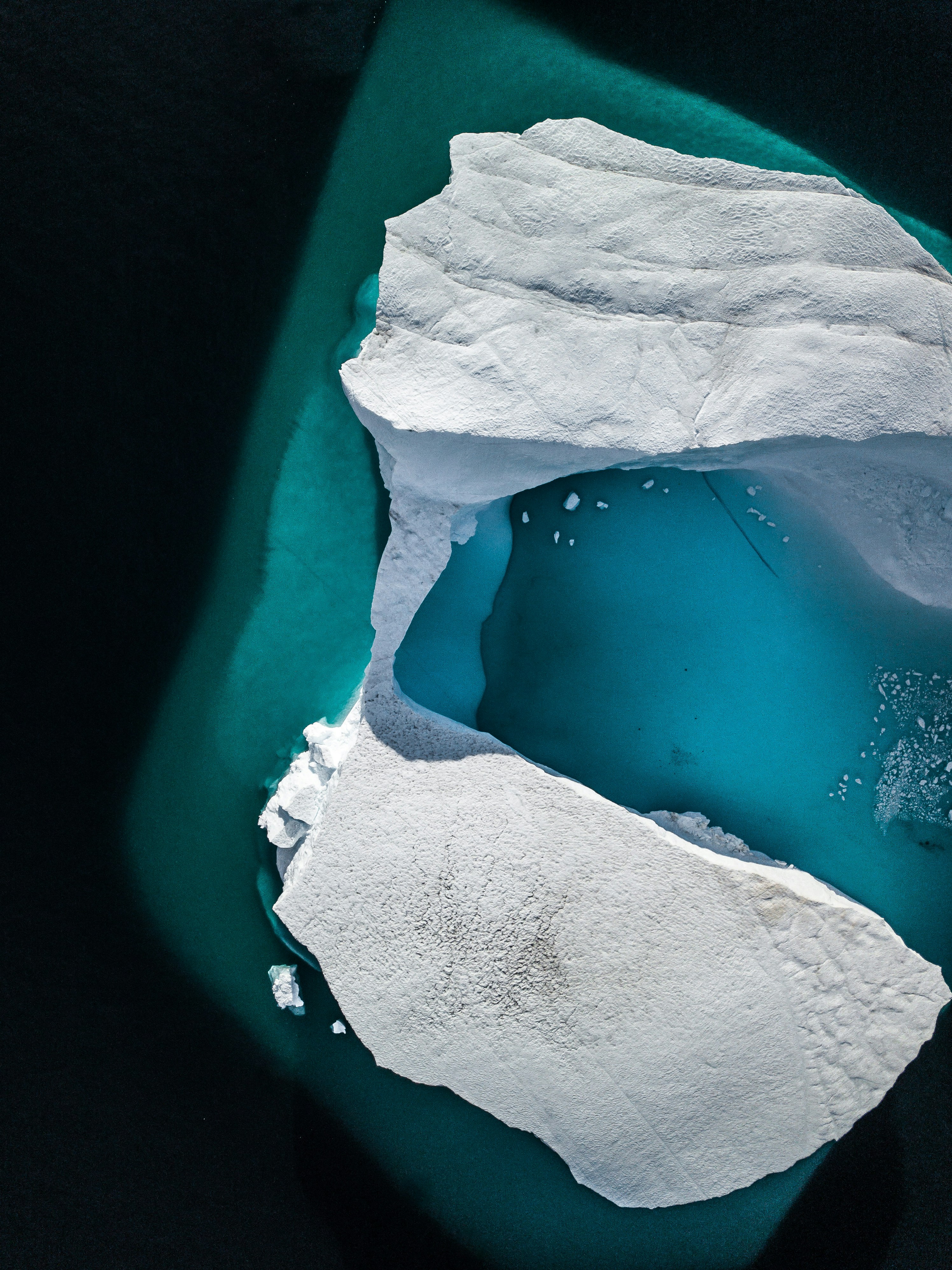 Arctic Iceberg From Above HD mobile wallpaper