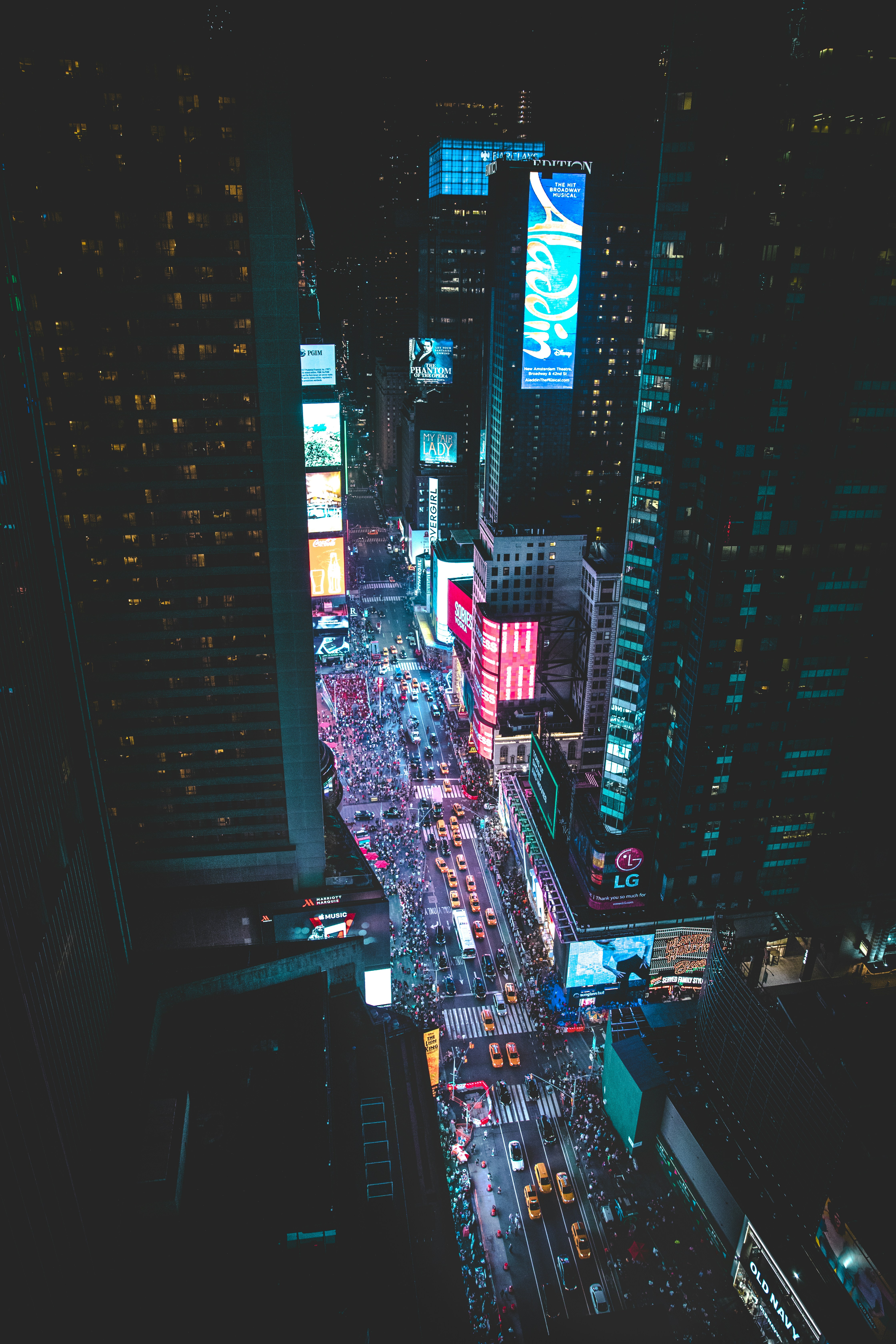Light Of Time Square. HD mobile wallpaper